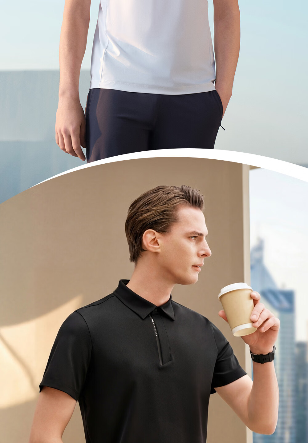 FILA Official Men's Polo Shirt 2026 Summer Fitness Cooling Quick-Dry Short Sleeve Sport T-Shirt 6