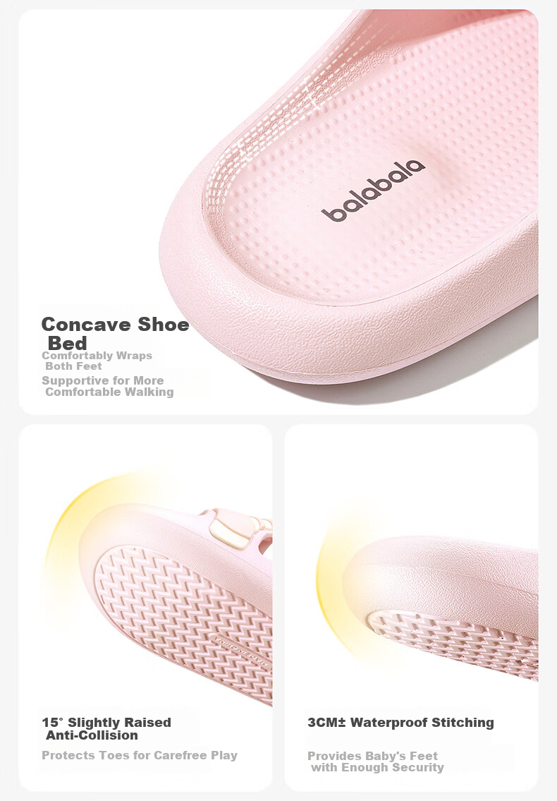 Balabala Kids Cartoon Summer Indoor Bathroom Cute Boys Girls Slippers Sandals for Older Children 10