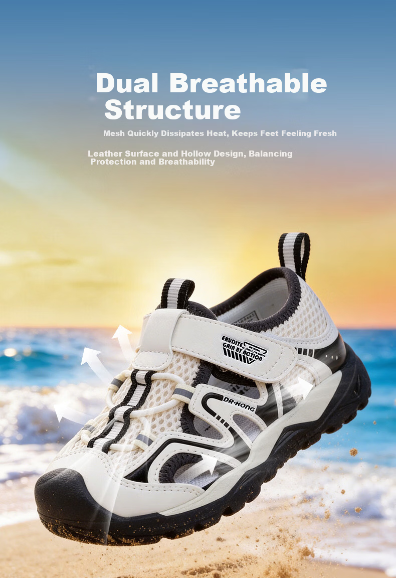DR·KONG Toddler Walking Shoes Summer Outdoor Kids Sports Style Children's Sandals 2S14B2011DW Pink Size 30 5