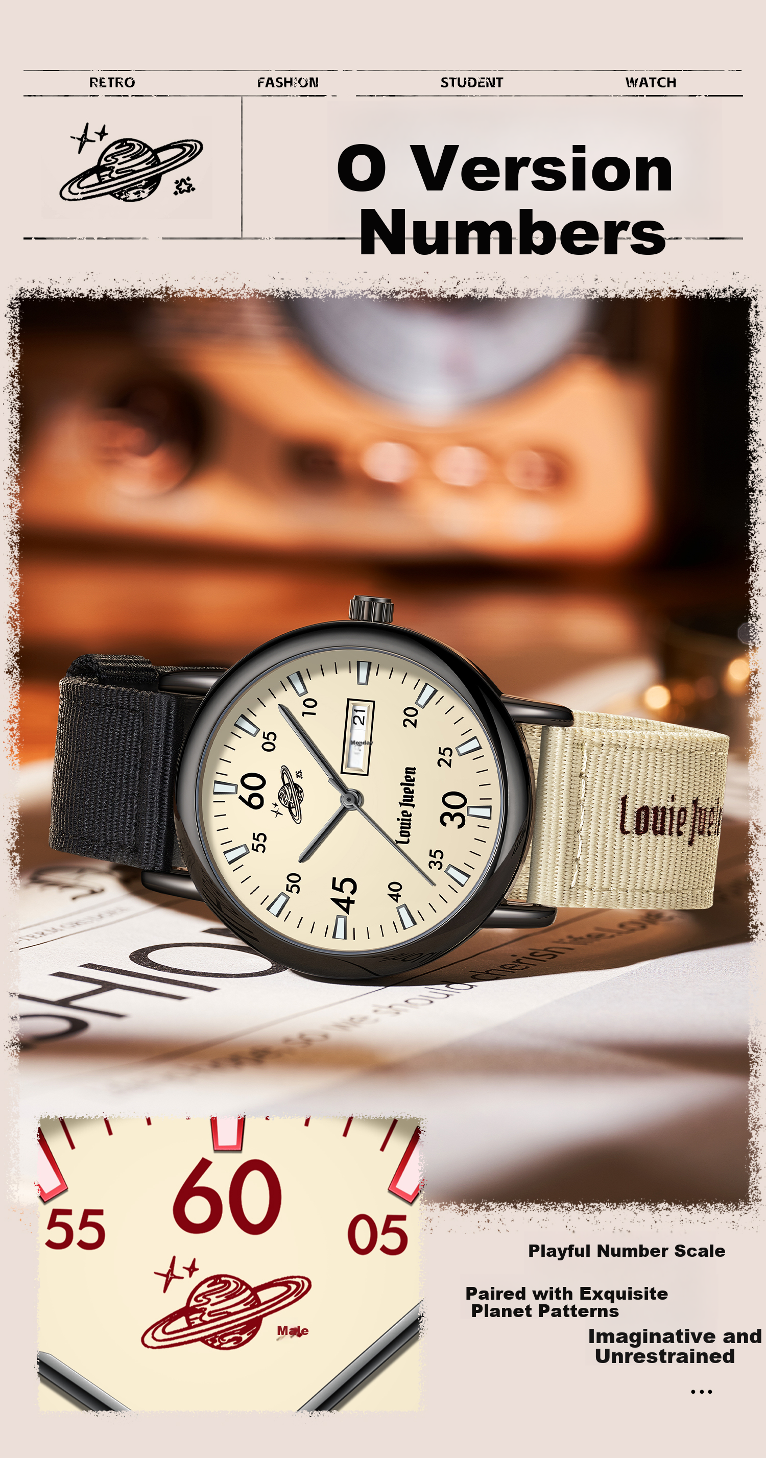 GEORGCOUNT 2025 New Silent Quartz Watch for High School and Middle School Female Students Waterproof Youth Stylish Exam Use 10