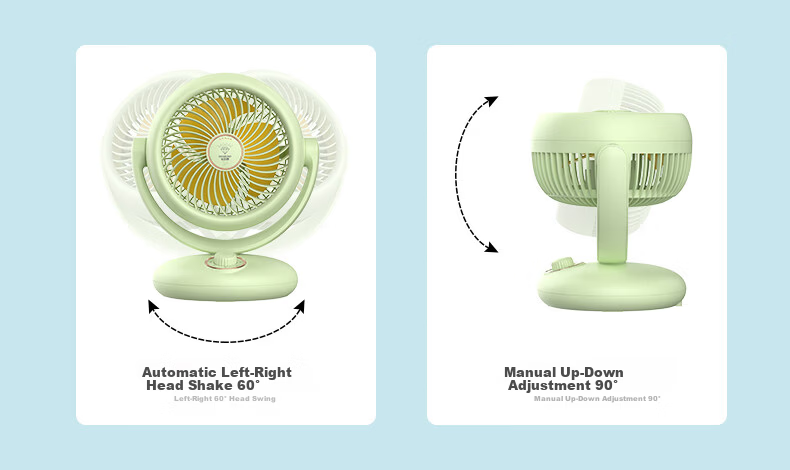 DIAMOND Air Circulation Fan Home Electric Desktop Table Fan High Airflow Oscillating AC Fixed Frequency Quiet Lightweight Fan Bedroom Energy-Saving Small Fan KFX2406J 10