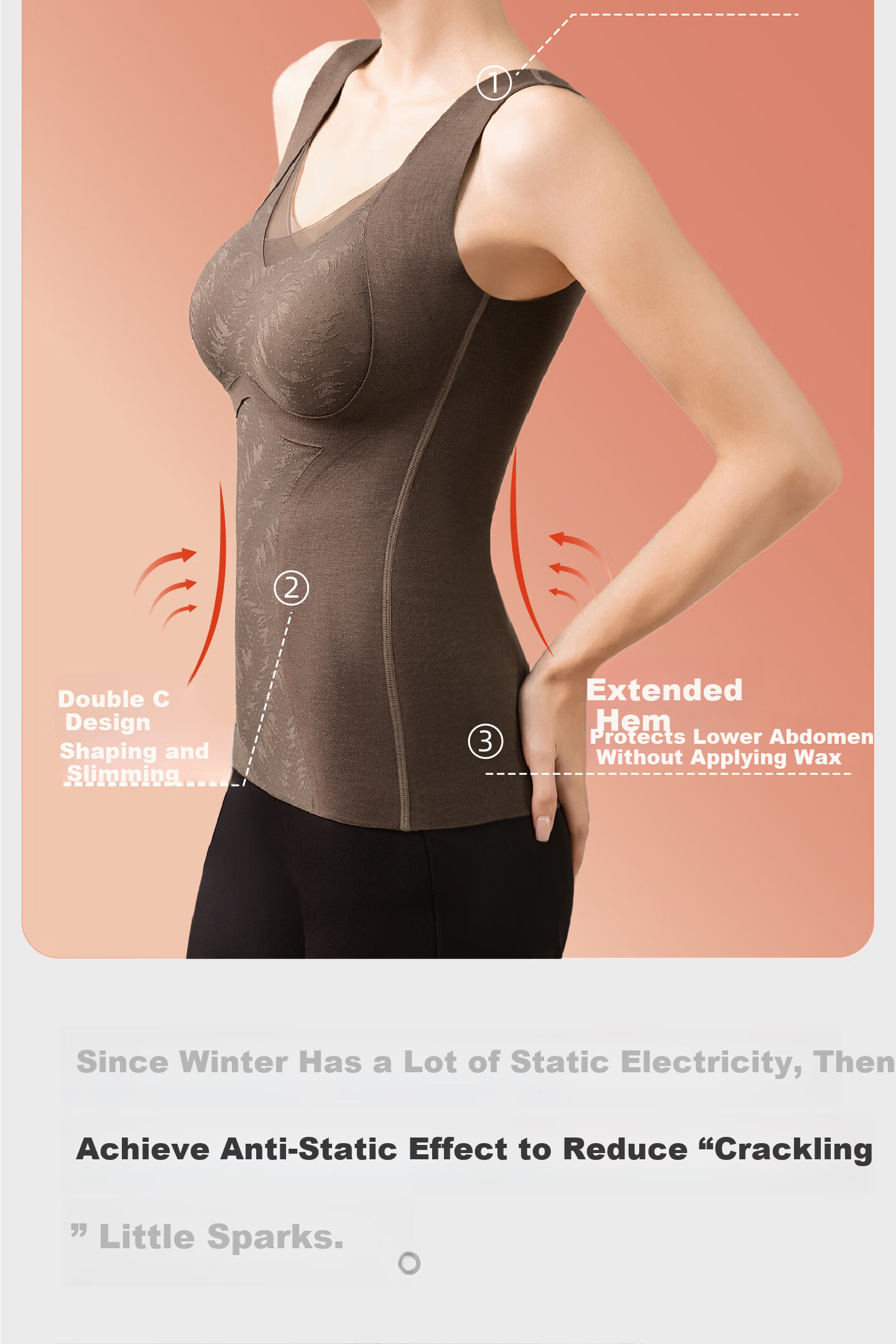 Tingmei Seamless Thermal Vest for Women with Built-in Bra Pads 2025 New Autumn Winter German Velvet Base Layer XL 10