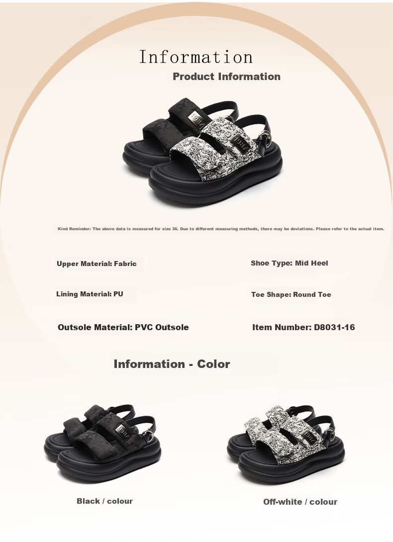 DAPHNE Women's Platform Sandals 2026 Spring New Casual Slip-On Beach Shoes Soft Sole 2