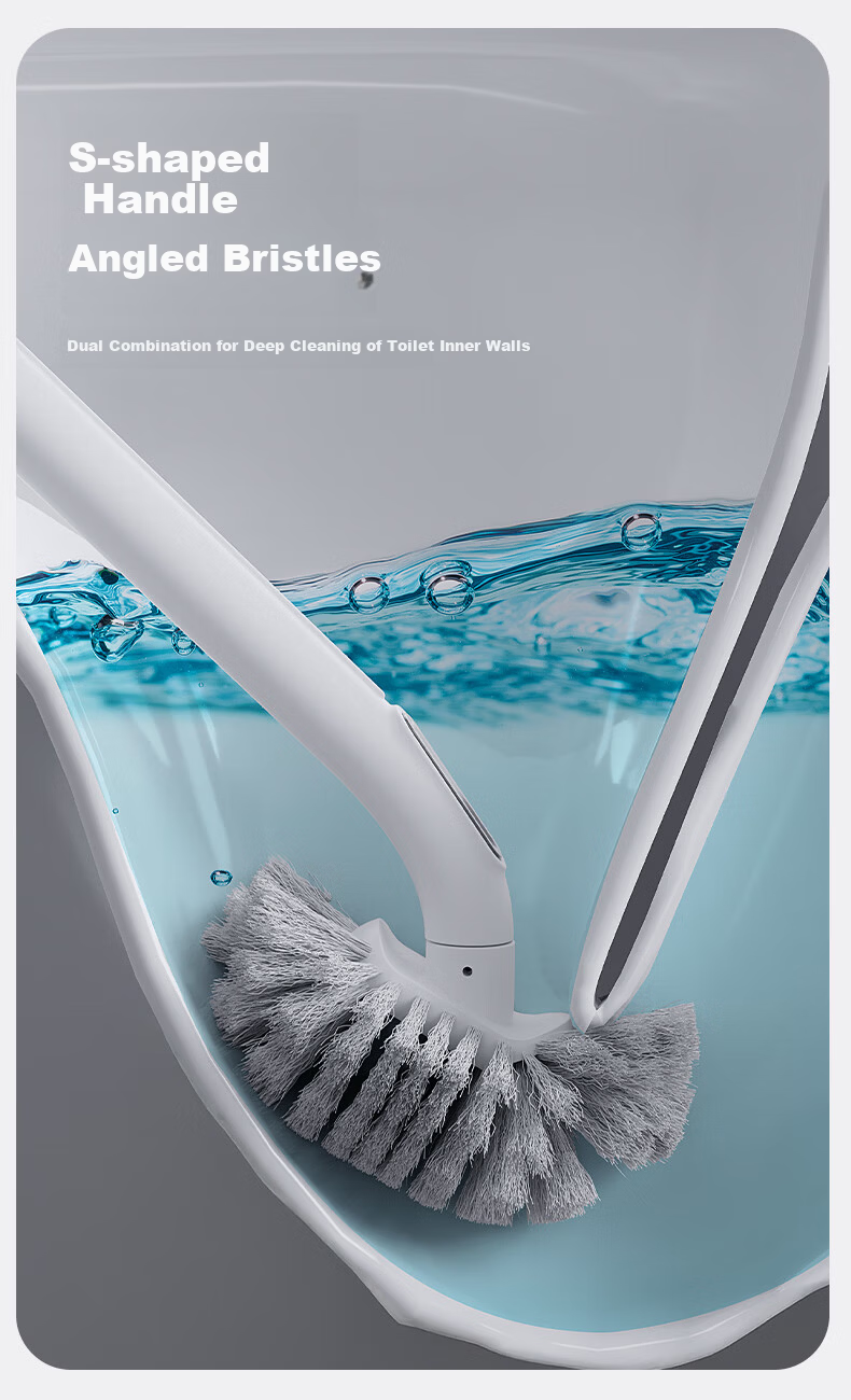 COODORA Disposable Toilet Brush Wall-Mounted No Drilling 36 Replacement Heads Cleaning Tool 12