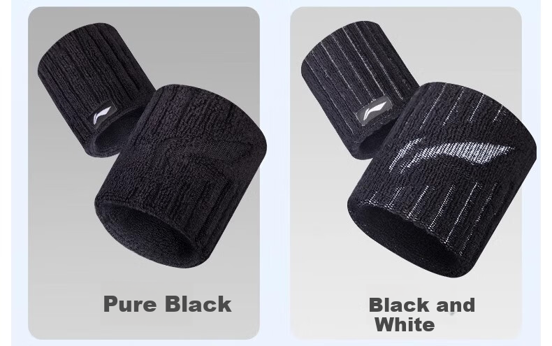 LI-NING Wristbands (2-Pack) Unisex Sports Fitness Basketball Sweat-Absorbing Extended Gloves Training Protective Gear 46