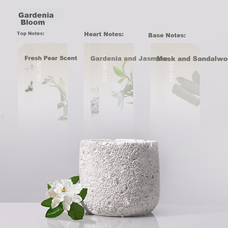 Song Dynasty Lengshan Scented Candle Long-lasting Indoor Fragrance Bedroom Aroma Niche Birthday Gift Gardenia Blossom
