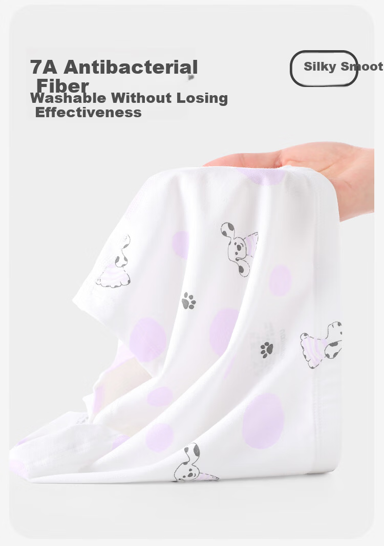 Jiusuiban 7A Antibacterial Children's Underwear Girls 50S Modal Thin Boxer Shorts Toddler Silk Crotch Cartoon Puppy Shorts 2