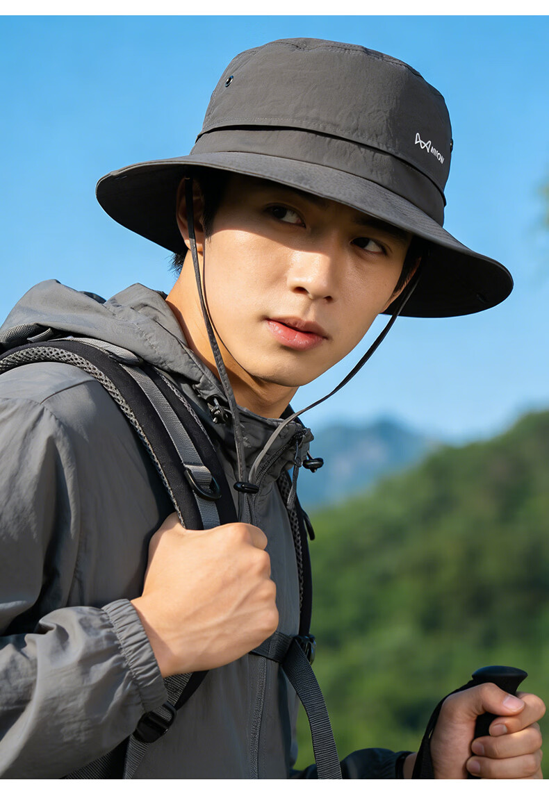 Miiow Men's Summer Sun Protection Outdoor Breathable Mountaineering Fishing Climbing Bucket Hat 17
