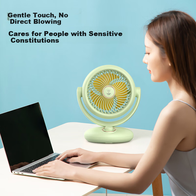 DIAMOND Air Circulation Fan Home Electric Desktop Table Fan High Airflow Oscillating AC Fixed Frequency Quiet Lightweight Fan Bedroom Energy-Saving Small Fan KFX2406J