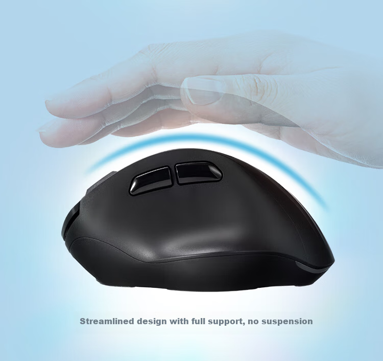 SANWA Ergonomic Wireless Mouse Vertical Grip Wireless Bluetooth Dual Mode RGB Tail Wing Ambient Light Silent Buttons Medium Hand Size Includes Boss Key Customizable 6