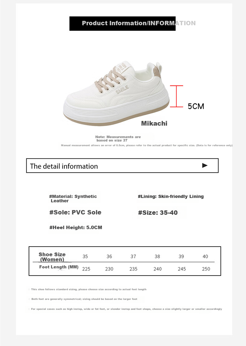 Cartelo Crocodile Casual Women's Thick Sole White Sneakers Lightweight Platform Shoes Versatile Casual Sports Shoes 1670 Mika Size 35 2