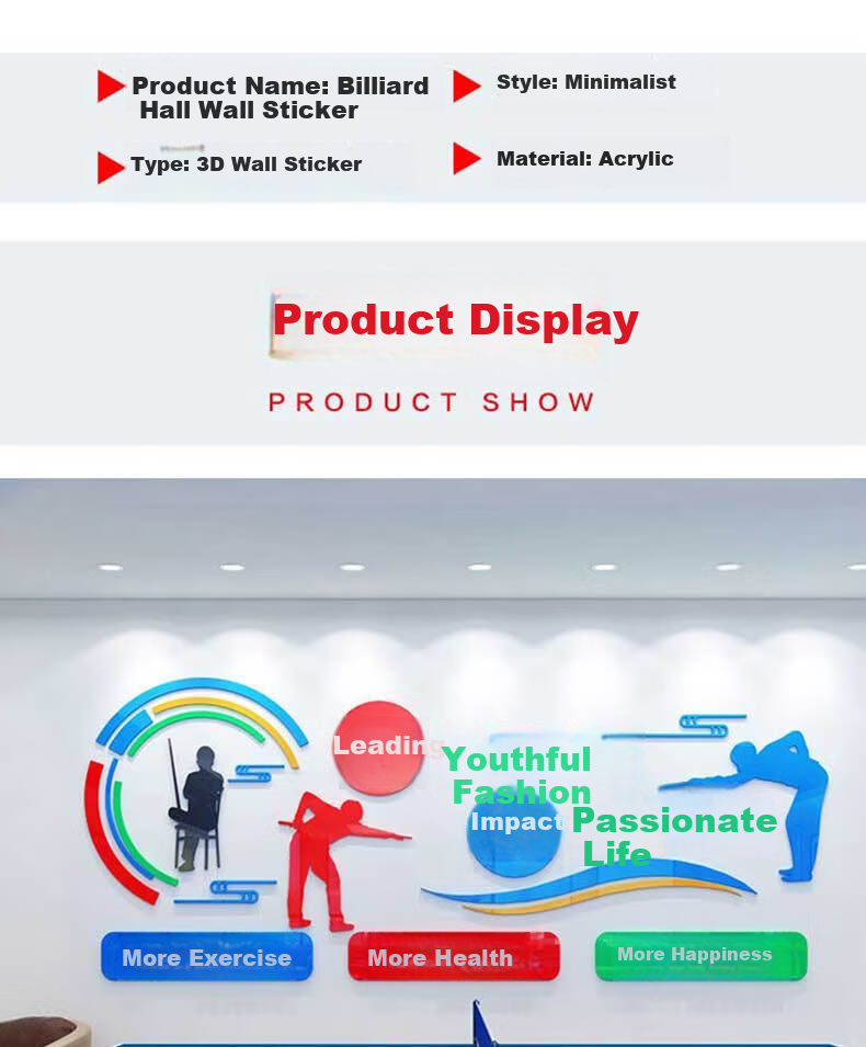 Yijuzhangning School Office Decoration, Corporate Culture Wall, Acrylic 3D Employee Motivational Slogan, Company Meeting Background 3