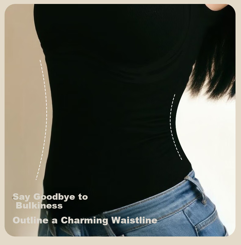 GUJIN Autumn Winter Warm Vest for Women with Built-in Chest Pad Wool Silk and German Velvet Underwear Bra-Free New Base Layer Shirt 13