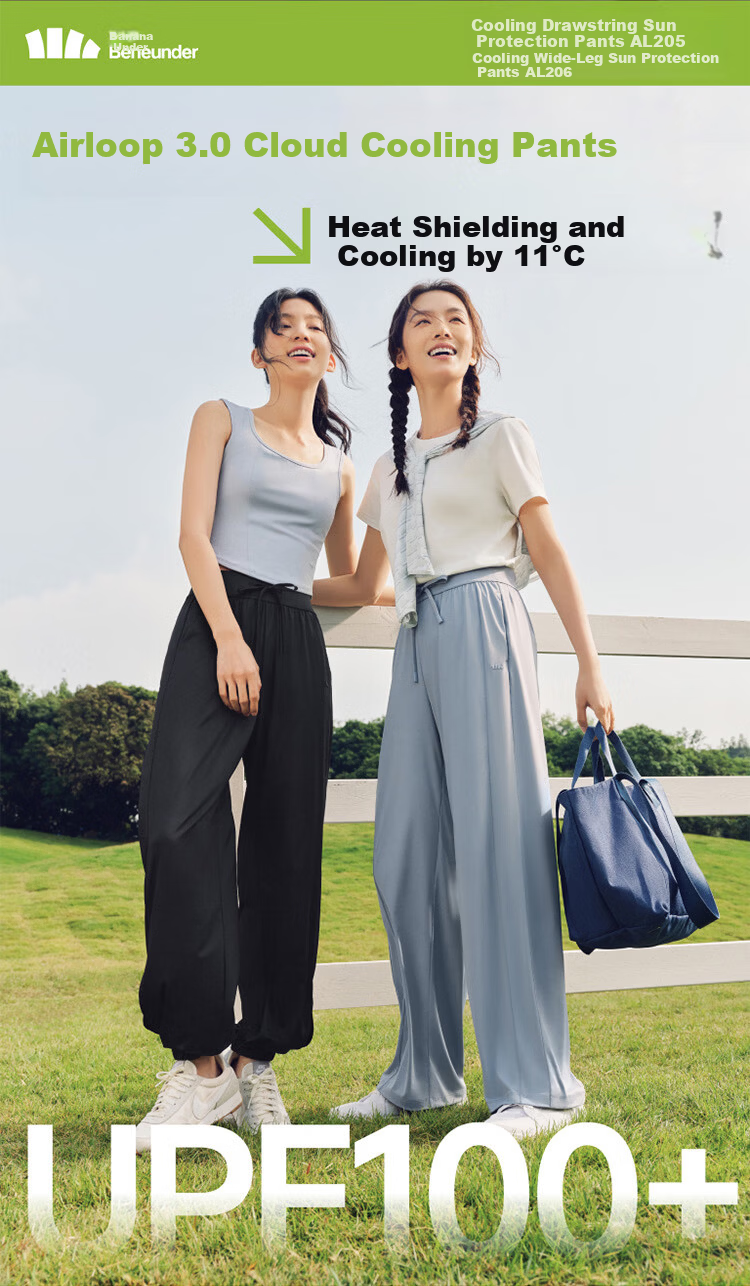 Banana Under Wide-Leg Pants Casual Women's Draped Loose Sun-Protective Sports Trousers Breathable Spring Summer AL206 Twilight Black M 1