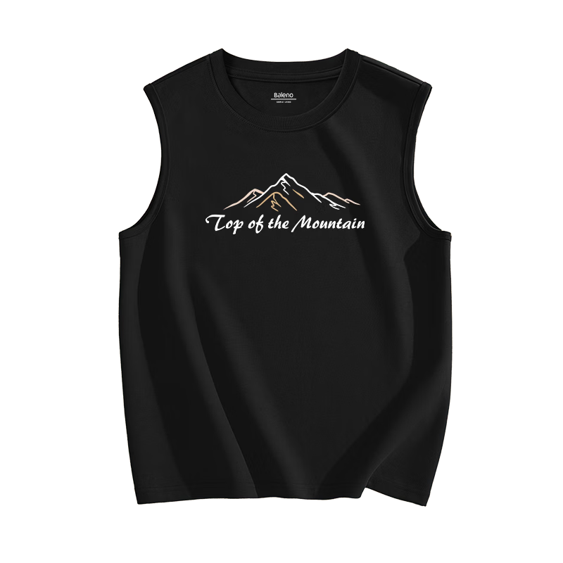 Baleno American Style Sleeveless Vest Men 2026 Summer Heavyweight Cotton Men's Fitness Sports Tank Top Youth Plus Size Sweatshirt