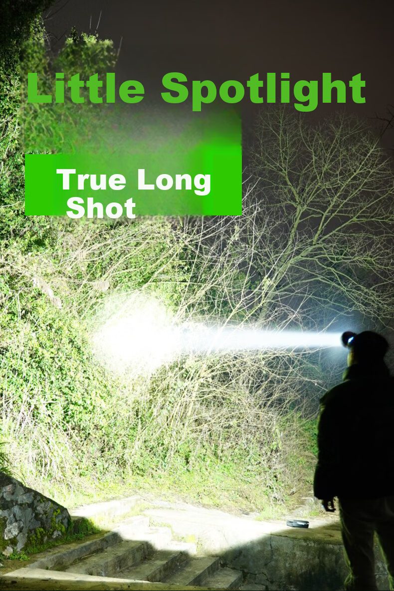 Bright General Rechargeable High-Power Small Headlamp Ultra-Bright Head-Worn Flashlight Outdoor Lighting Long Battery Life Mining Lamp for Beachcombing 11