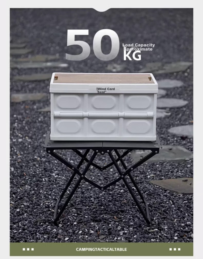 Hakkai Bird Outdoor Folding Table Portable High-End IGT Camping Shadow Tactical Multifunctional Picnic Table Quick-Open Small Tea Table 17