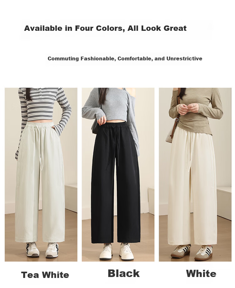 Free Style Women's 9/10 Length Wide-Leg Pants Summer Thin High Waist Draped Curved Hem Carrot Harem Casual Trousers 2026 New Arrival 9