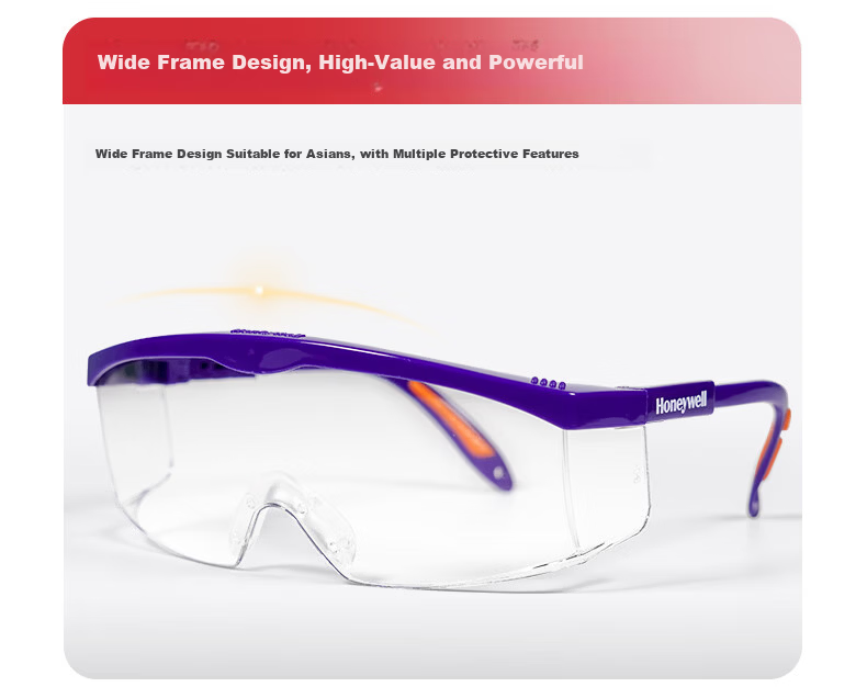 Honeywell 100100 S200A Safety Goggles Blue Transparent Lens Windproof Dustproof Anti-Fog Glasses 7