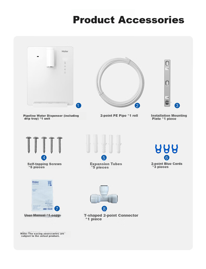 Haier Cloud Warm Wall-Mounted Water Purifier Companion Pipeline Machine 100% True Boiling No Silicone Tubing Odorless Direct Drinking Machine HGRZ2312 15