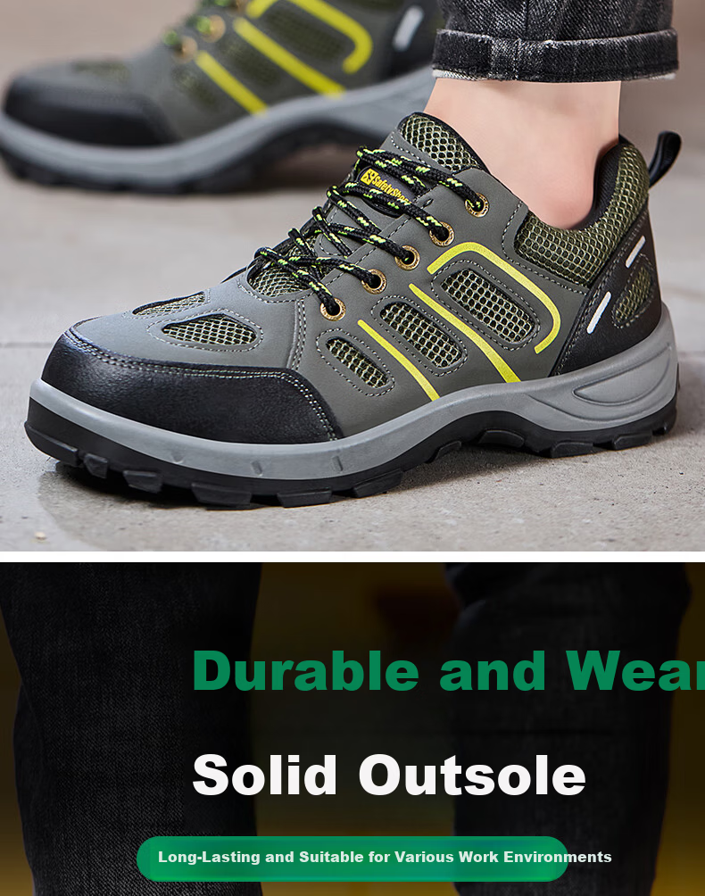 LAOGUANJIA Men's Breathable Durable Hiking Steel Toe Safety Work Shoes Anti-Smash Anti-Puncture Comfortable 551 Size 43 2