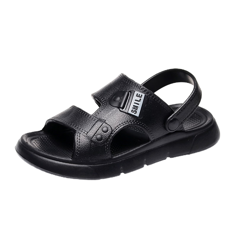Guoluofi Men's Summer Sandals Non-Slip Wear-Resistant Breathable Outdoor Driving Beach Slippers Brown Size 44-45
