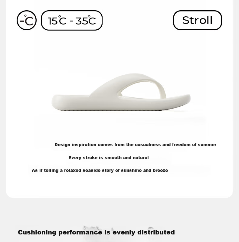Puxiqingsha Women's New Soft Sole Non-Slip Flip Flops, Wearable Beach Slippers for Men, Cloud White, Size 40-41 4