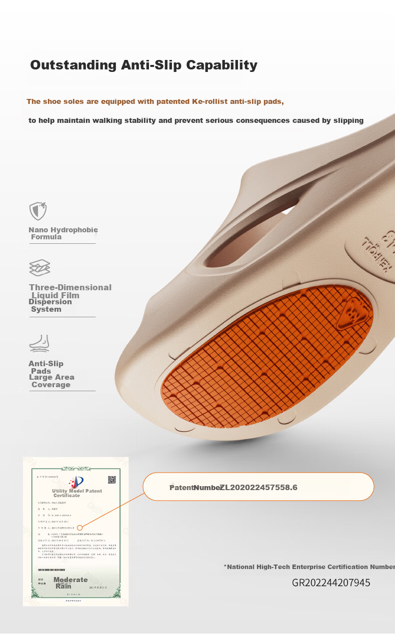 KENROLL Unisex Home Bath Anti-Slip Slippers Four-Season Breathable Wide Fit Cool Slippers Iron Gray Size 44-45 (275mm) 2