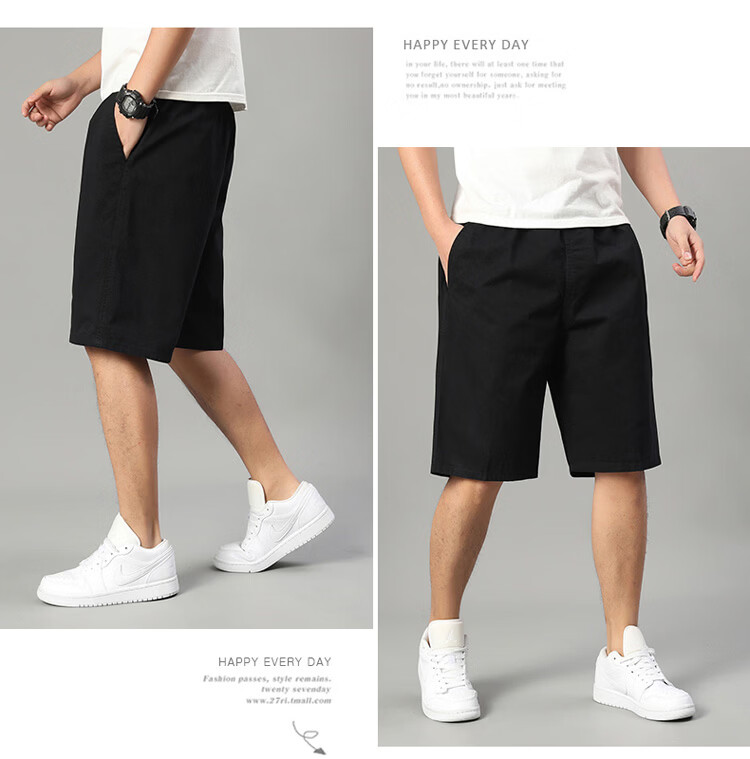 Pierre Cardin Men's Summer Cotton Lightweight Cargo Shorts Loose Straight Five-Point Pants Military Green XL 17