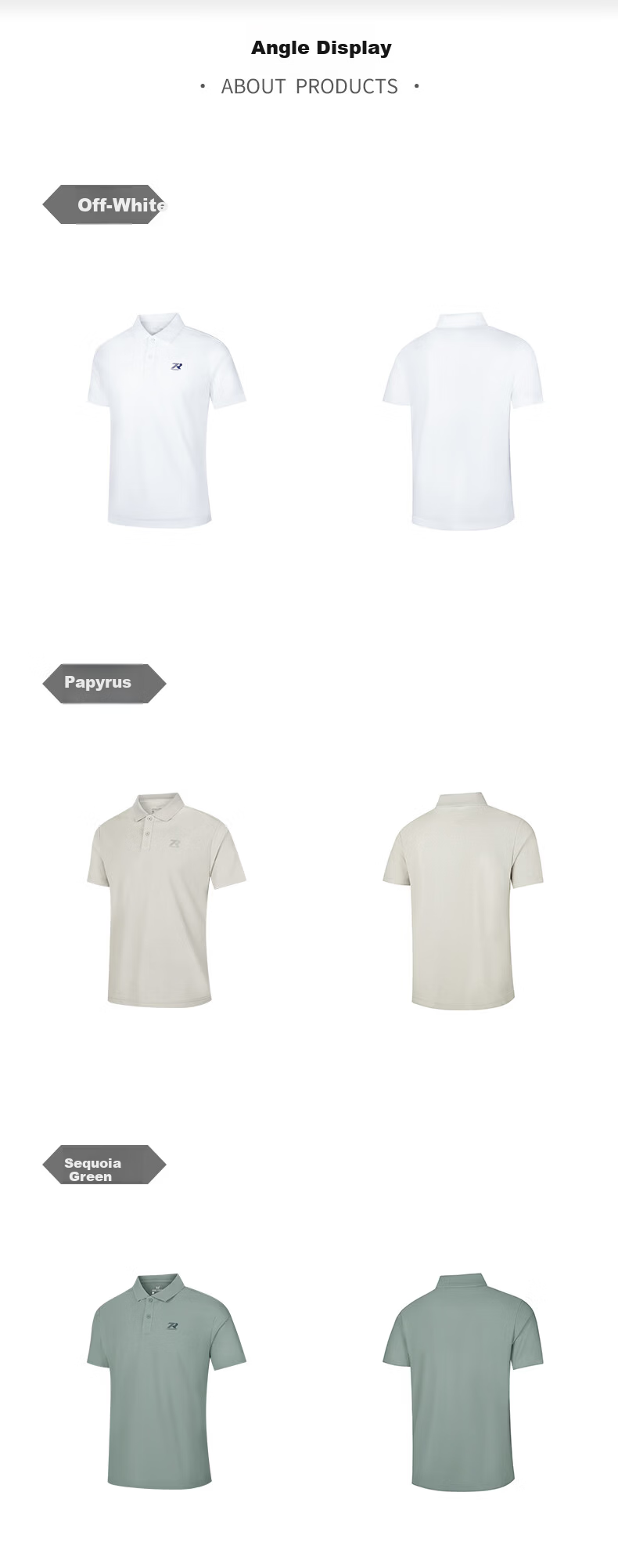 361° Men's Short Sleeve T-Shirt Spring Summer Sports Quick-Dry Running Fitness Polo Shirt 652624109H-5 40