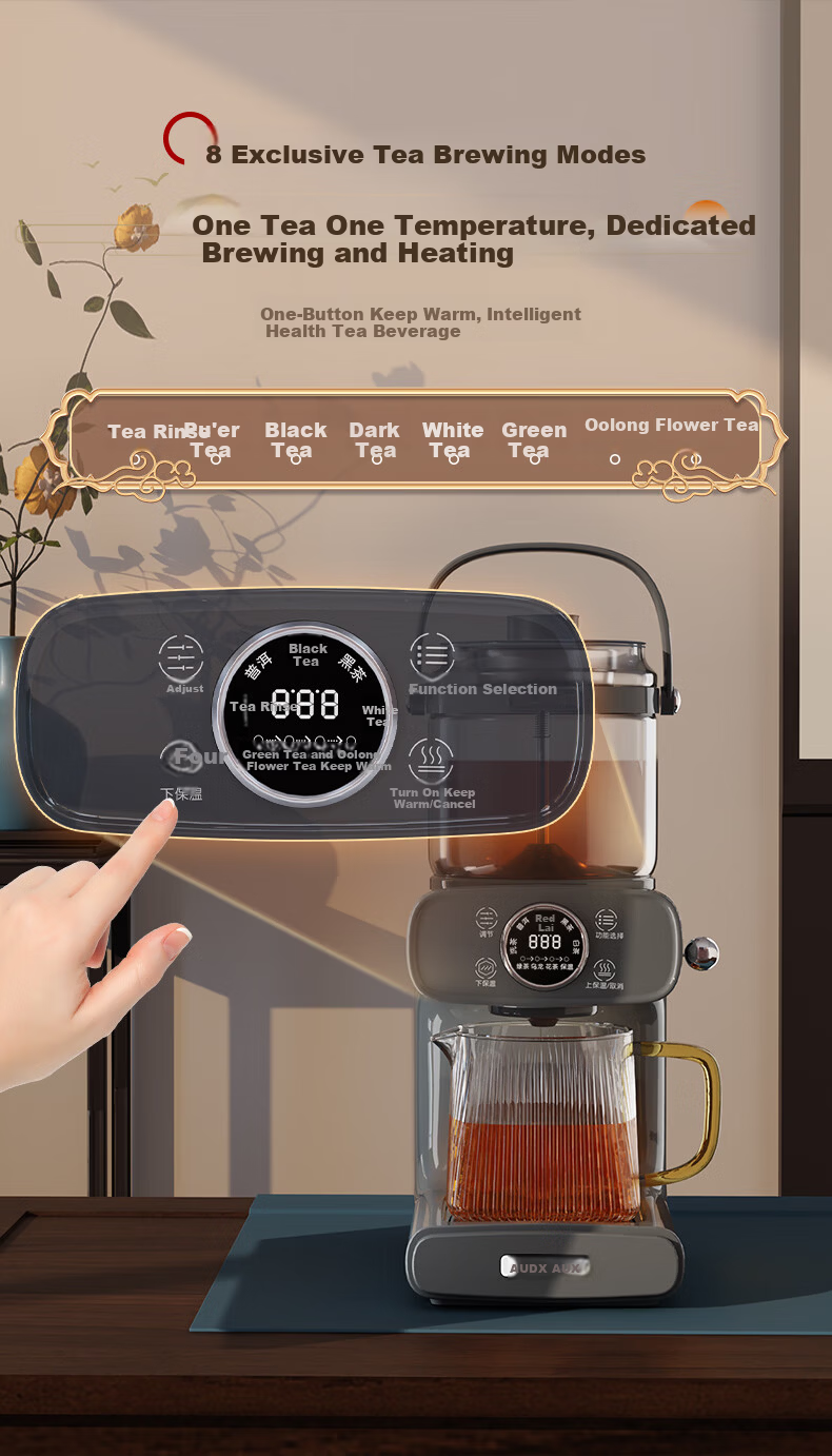 AUX Tea Kettle Health Pot Steam Spray Tea Extractor Pure Titanium TI Base Multifunctional Tea Maker AZC-12AZX-340 for Home and Office 10
