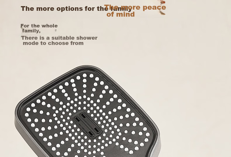 Anhua Bathroom Shower Set Brass Body Pressurized Piano Key Gun Gray Round Tube N4S9048GGW 23