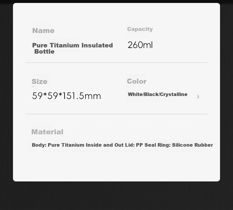 TOMIC Pure Titanium Insulated Travel Mug Small Portable Tea Cup Pocket Cup Car Office Outdoor Birthday Gift 17