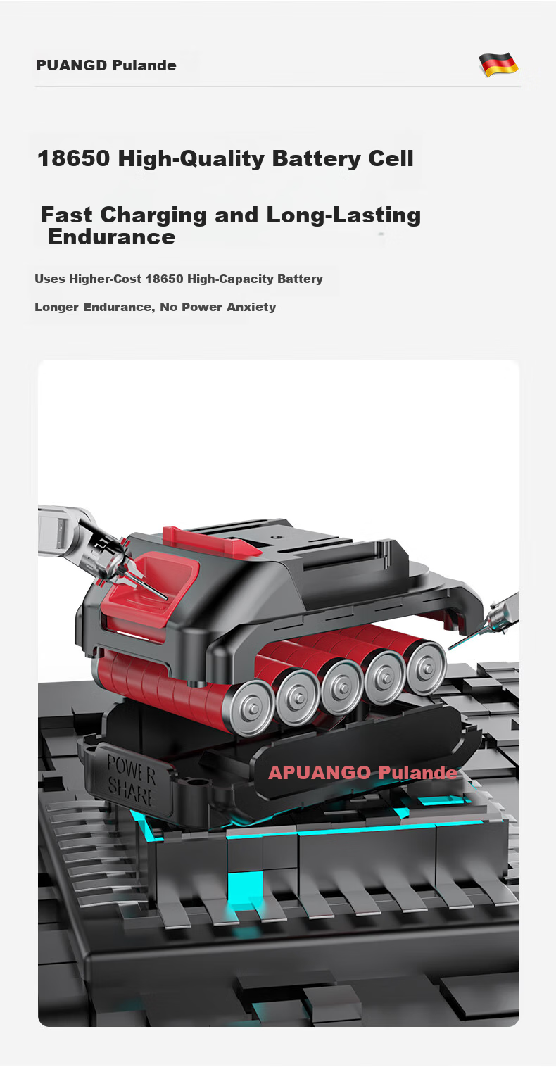 PUANGD Electric Lawn Mower Cordless Hedge Trimmer Small Home Lawn Trimmer Rechargeable Grass Cutter Garden Pruner 8