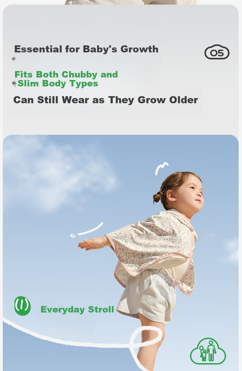Kocotree KK Tree Kids Sun Protection Jacket Cooling Breathable Baby Skin Coat UV Protection Cape Style 23
