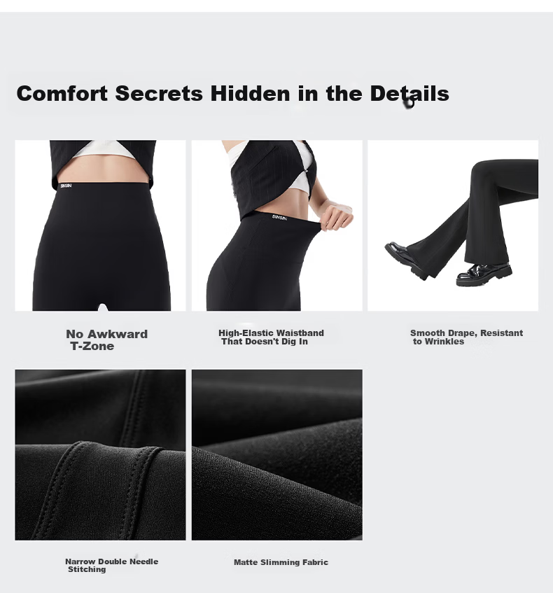 SIINSIIN Yang Mi Style 2026 Spring Autumn New Flared Yoga Pants Women's Shark Flare Trousers 23