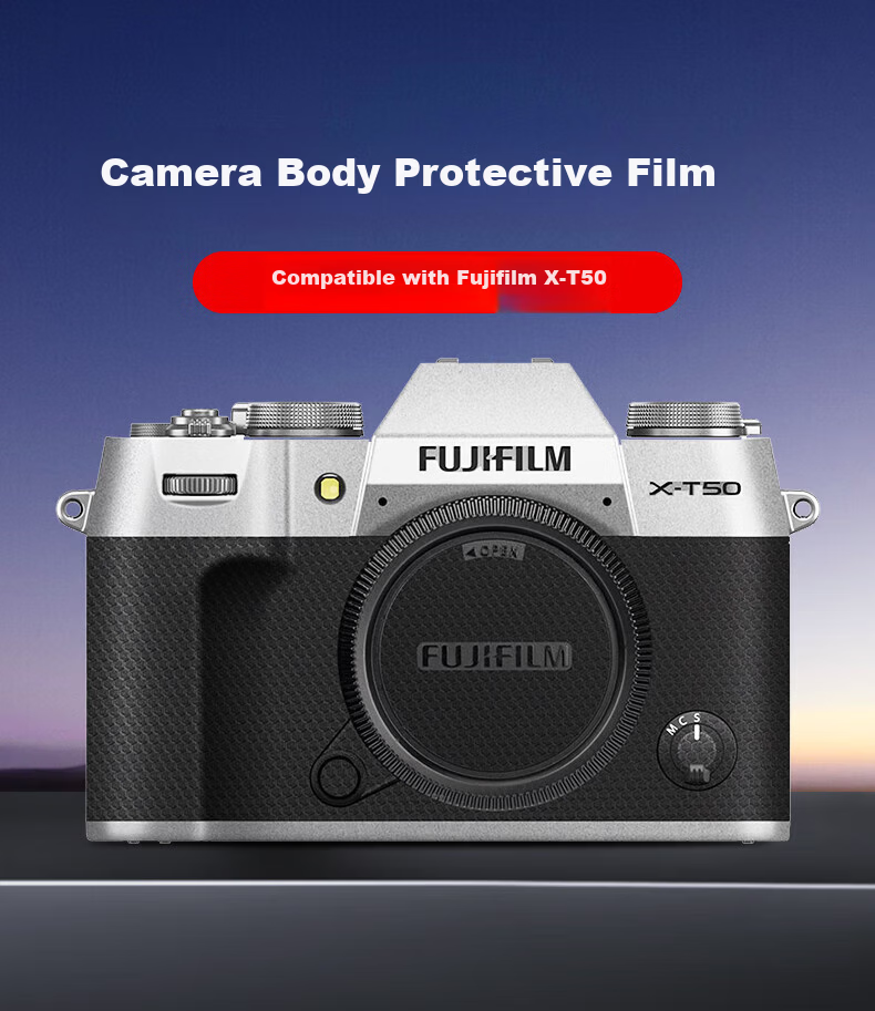 JJC [Imported 3M Material] Protective Film Skin Sticker Accessory for Fujifilm XT50 Camera X-T50 Body Wrap 1