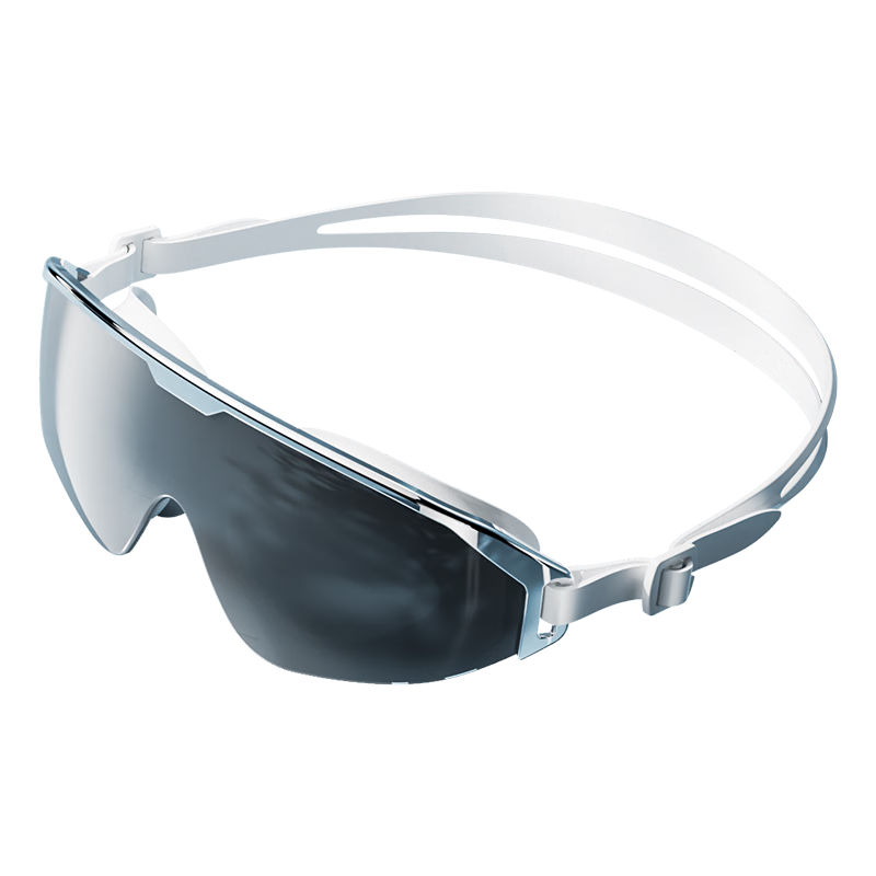 JEEP Women's HD Anti-Fog Waterproof Coated Large Frame Swimming Goggles Men's Adult Diving Mask Silent Black Coated