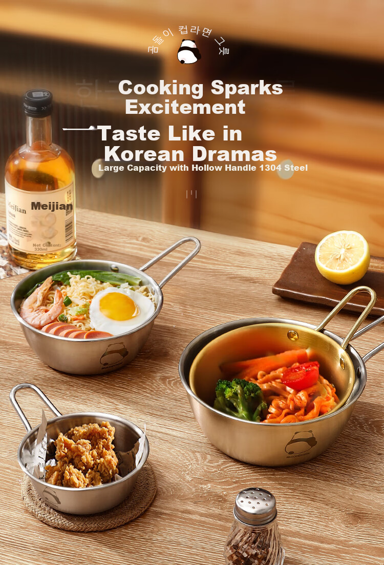 MAXCOOK 304 Stainless Steel Bowl with Lid and Handle Soup Bowl Noodle Bowl Korean Style Rice Wine Bowl Large Bowl for Bibimbap MCWA8296 1