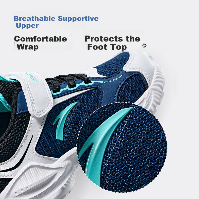 Anta Kids Sports Shoes 2026 Spring Girls Toddler Running Shoes Lightweight Breathable Running Sneakers A22619956