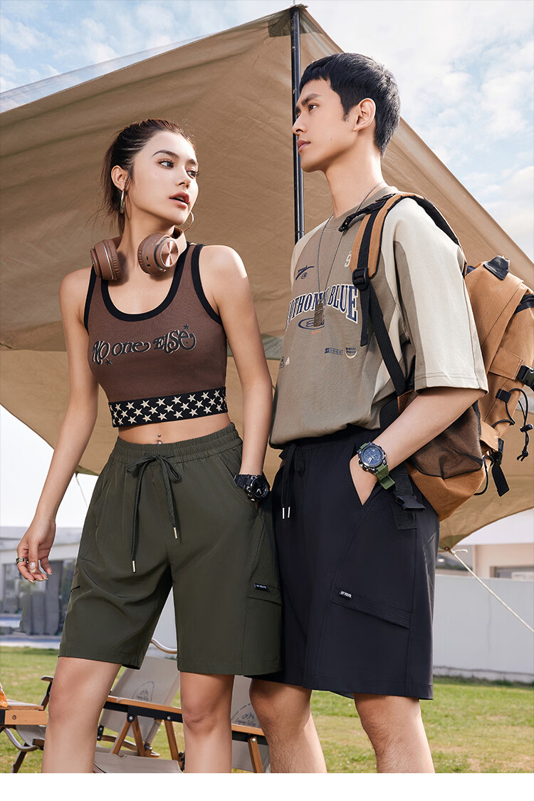 Free Style Workwear Shorts for Women Cool and Stylish 2026 Summer New Outdoor Quick-Dry Ice Silk Five-Point Pants Petite Sports Mid-Length Shorts 23
