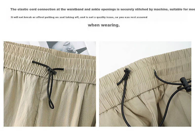 Langsha Women's Spring Summer Wide-Leg Cargo Pants American Style Hiking High-Waist Paratrooper Casual Street Dance Quick-Dry Sports Pants 1