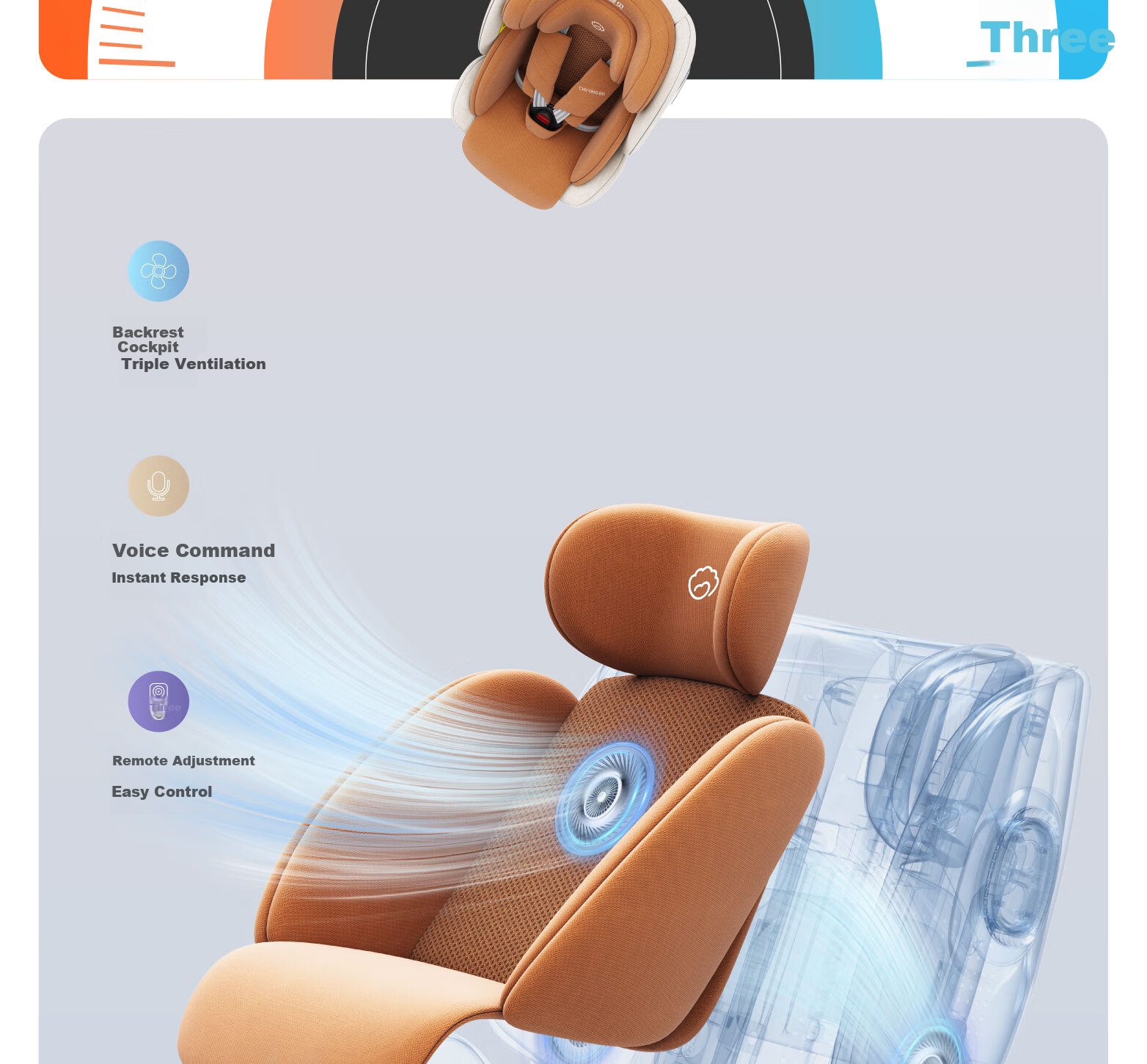 Chuyingbei Child Safety Car Seat for 0-7-12 Years Old Baby, Infant Car Seat with Recline, Smart Ventilation and Heating 12