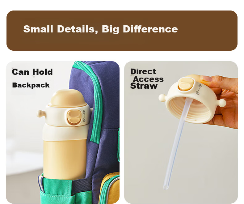 LOCK&LOCK Insulated Baby Water Bottle Large Capacity Children's Thermos Student School Cup 8