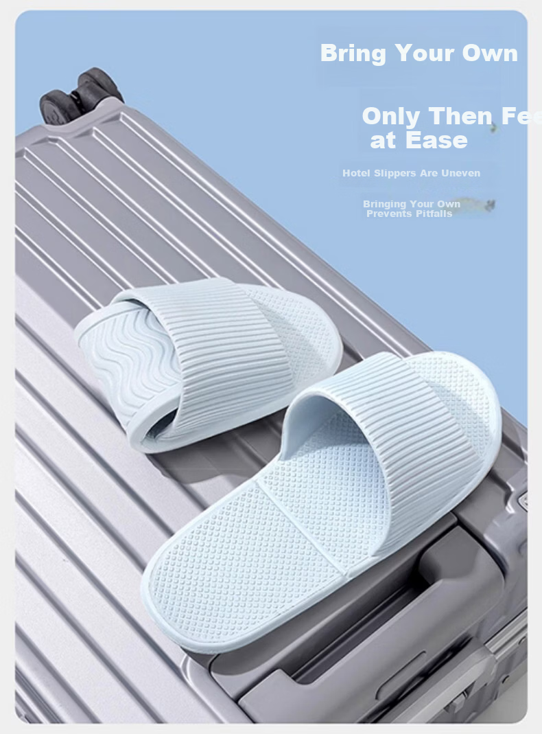 Qiumuxi Foldable Slippers for Women Travel Portable Business Trip Hotel Shower Non-slip Disposable Sandals 3