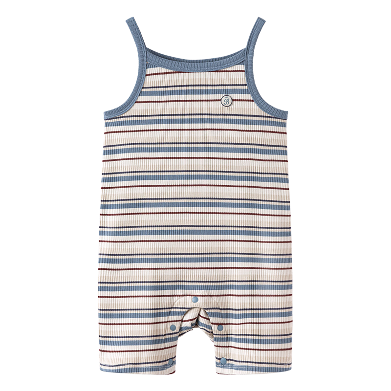 Babylove Baby Sleeveless Romper Summer Breathable Modal Striped Unisex Infant Vest Jumpsuit Crawling Suit Summer Wear