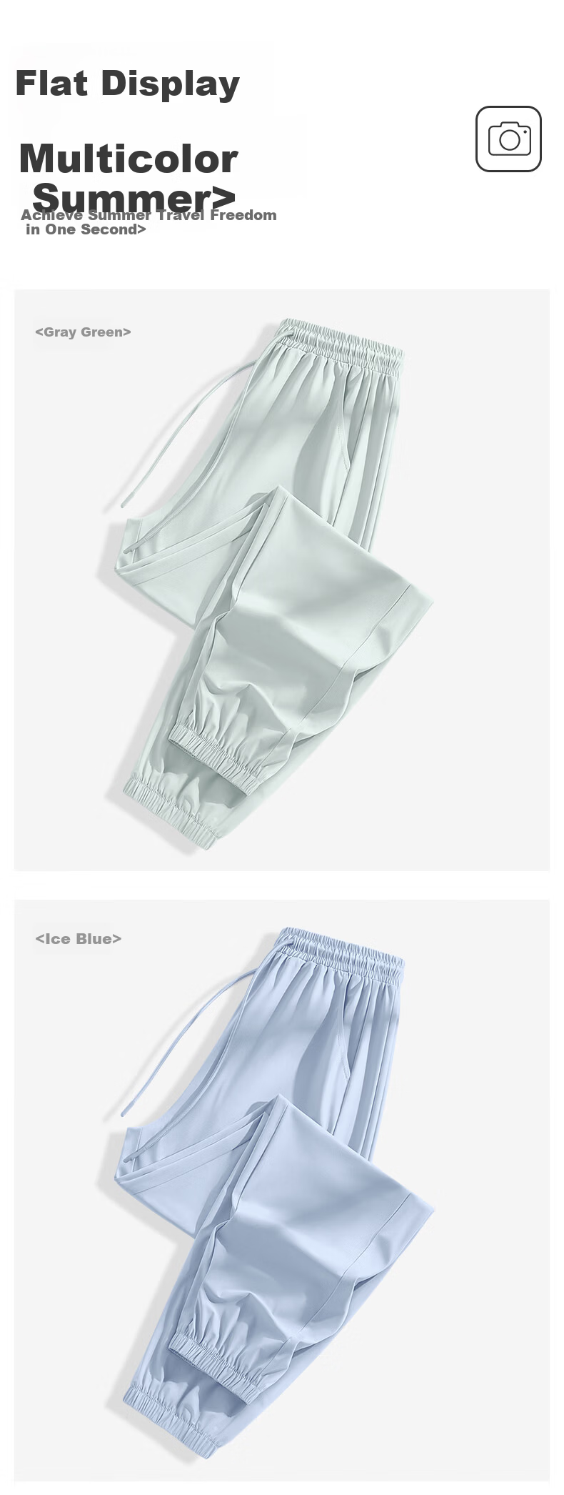 Baleno Ice Silk Cooling Sun Protection Jogger Pants for Women 2026 New Summer Thin Stretch Sports Casual Versatile Pants Female 18