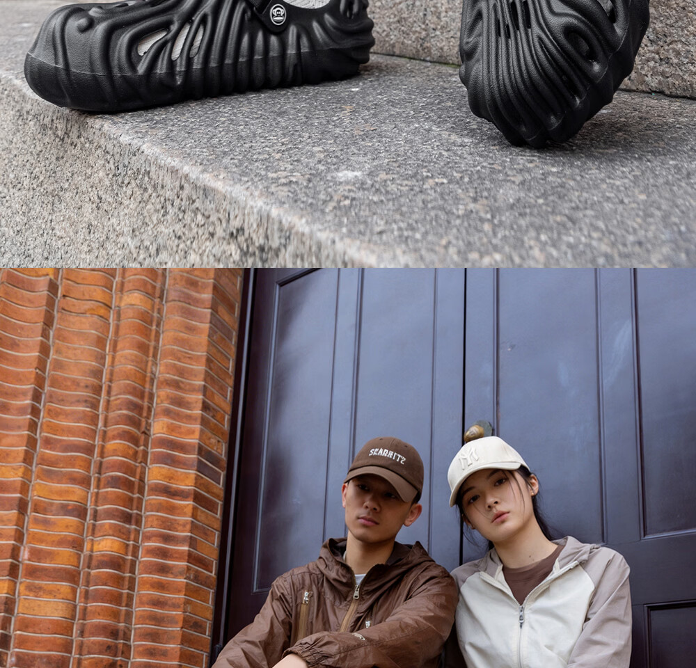 Paul Frank Head Hole Sandals Beach Shoes Outdoor Men’s Water Shoes River Trekking Shoes Home Slippers Black Size 44-45 10