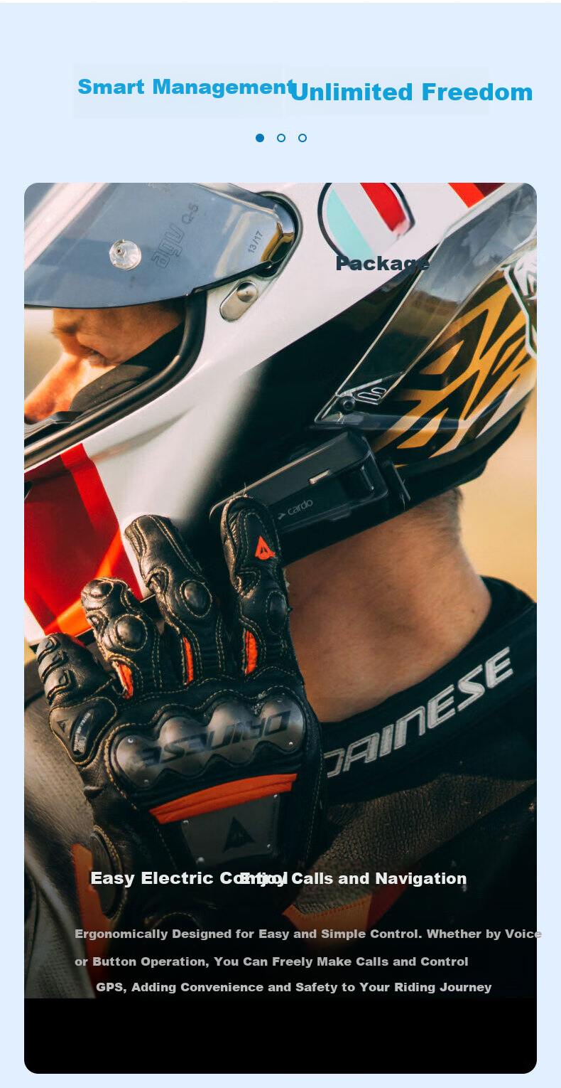 CARDO Motorcycle Helmet Bluetooth Headset DMC Connectivity Noise Cancelling JBL Sound Full and Half Helmet PACKTALK NEO 5