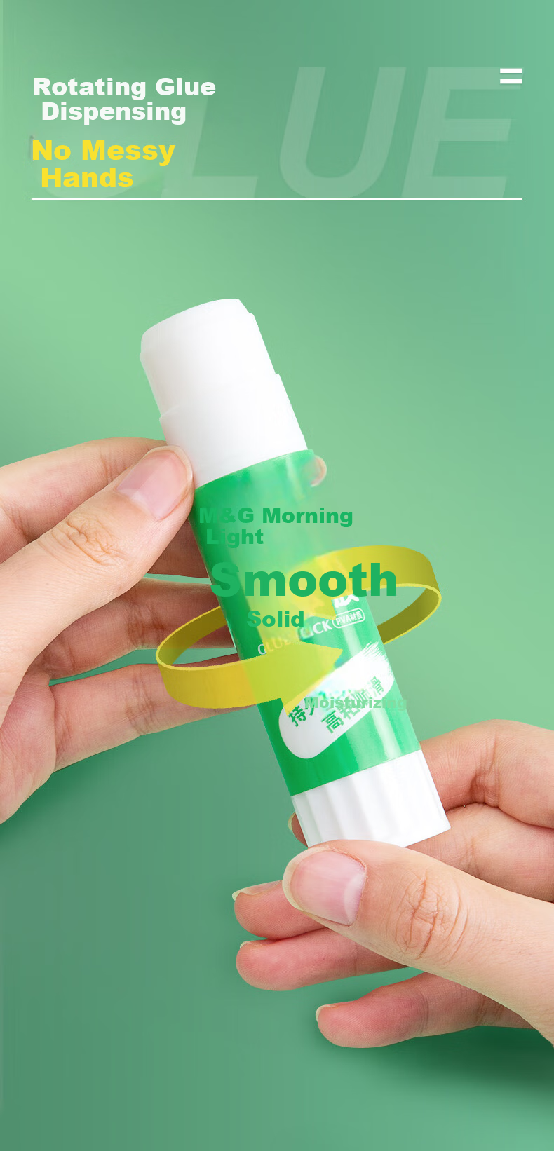 M&G 21g High Viscosity Smooth PVA Solid Glue Stick Quick Dry Durable School Craft Office Supplies ASGN7104 3-Pack 5